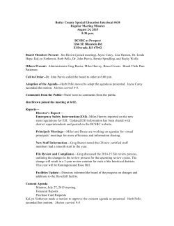 Butler County Special Education Interlocal #638 Regular Meeting