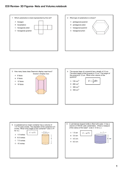 EOI Review- 3D Figures- Nets and Volume.notebook