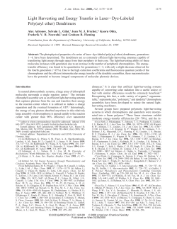 Light Harvesting and Energy Transfer in Laser&minus;Dye