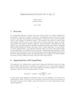 Approximating the Inverse of [ n log n ]