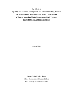 The Effects of Fly-in/Fly-out Commute Arrangements and