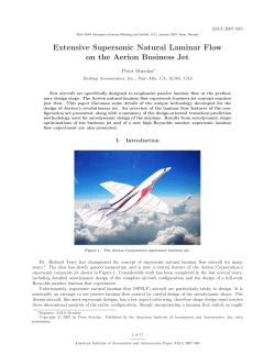Extensive Supersonic Natural Laminar Flow on the Aerion Business