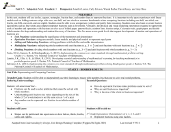 stage 1 – desired results