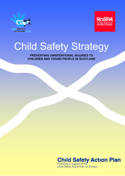 Child Safety Strategy: Preventing unintentional injuries to children