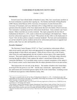 Taser Risks in Hamilton County Ohio