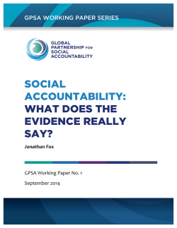 social accountability: what does the evidence really say?