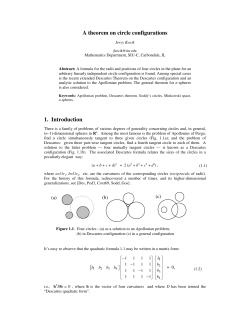 A theorem on circle configurations 1. Introduction
