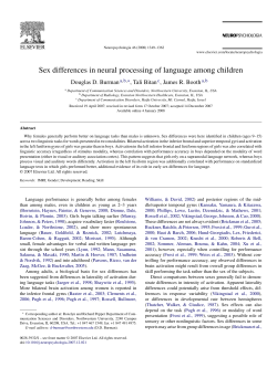 Sex differences in neural processing of language among