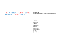 Membership Form - Osterfestspiele Salzburg