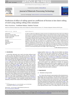 Prediction of effect of rolling speed on coefficient of friction in hot