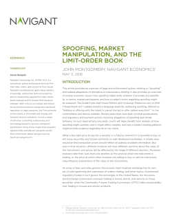 spoofing, market manipulation, and the limit