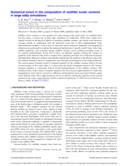 Numerical errors in the computation of subfilter scalar variance in