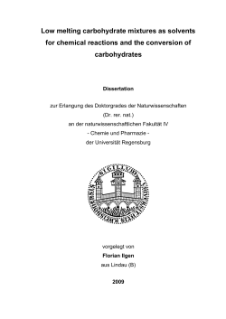 Low melting carbohydrate mixtures as solvents for chemical