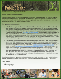 Dear Friends of the College of Public Health