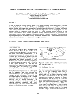 the avalanche data in the catalan pyrenees. 20 years of avalanche