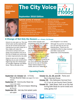 The City Voice - City of Hobbs