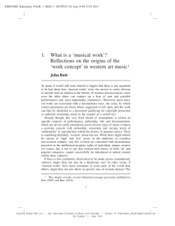 1. What is a `musical work`?