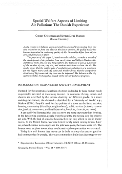 Spatial Welfare Aspects of Limiting Air Pollution: The Danish