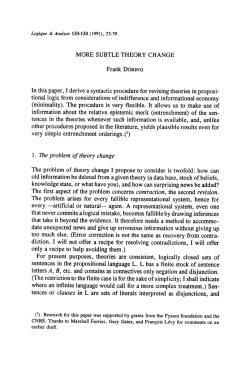 In this paper, I derive a syntactic procedure for revising theories in