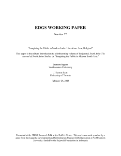 Imagining the Public in Modern India: Liberalism, Law, Religion