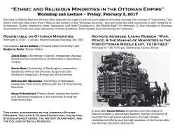 Ethnic and Religious Minorities in the Ottoman Empire (Roundtable)