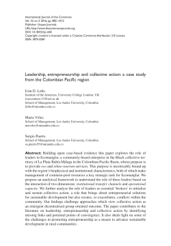 Leadership, entrepreneurship and collective action