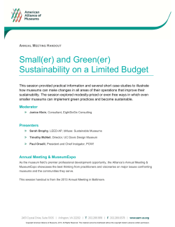 Sustainability on a Limited Budget