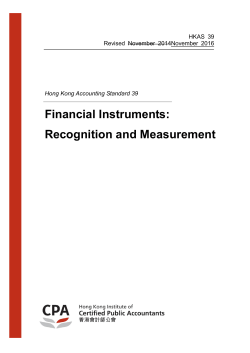 Financial Instruments: Recognition and Measurement