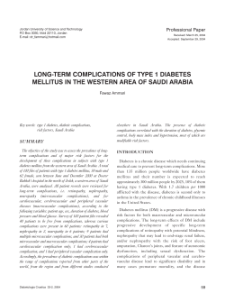 long-term complications of type 1 diabetes mellitus in the western