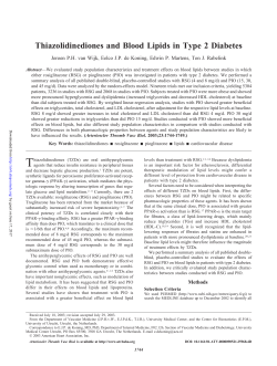 Thiazolidinediones and Blood Lipids in Type 2 Diabetes