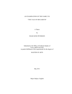 An Examination of the Family in "The Tale of Sir