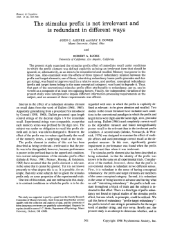 The stimulus prefix is not irrelevant and is