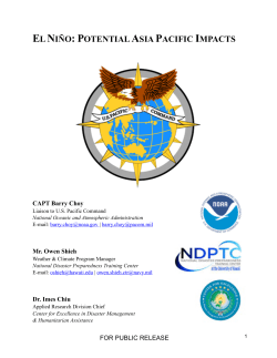 el ni&ntilde;o: potential asia pacific impacts