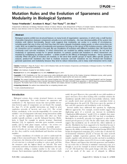 Mutation Rules and the Evolution of Sparseness and