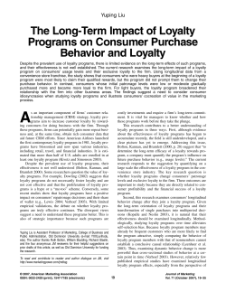 The Long-Term Impact of Loyalty Programs on