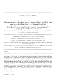Can urbanization solve inter-sector water conflicts?