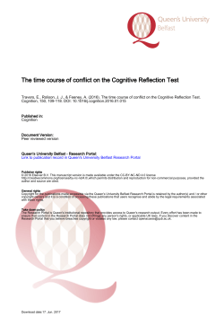 The time course of conflict on the Cognitive Reflection Test