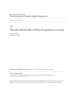 The educational effect of forced separation on twins
