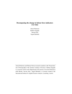 Decomposing the change in labour force indicators over time
