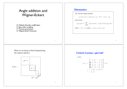 Angle addition and Wigner