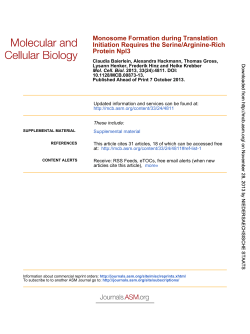Protein Npl3 Serine/Arginine-Rich Initiation Requires the Monosome