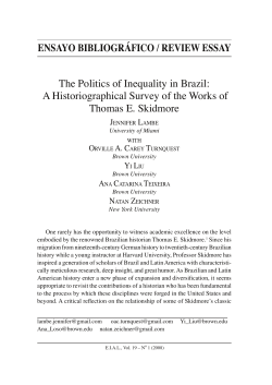 ENSAYO BIBLIOGR&Aacute;FICO / REVIEW ESSAY The Politics of