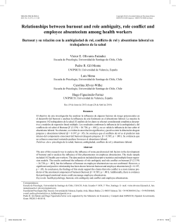 Relationships between burnout and role ambiguity, role