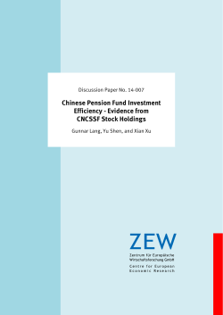 Chinese Pension Fund Investment Efficiency