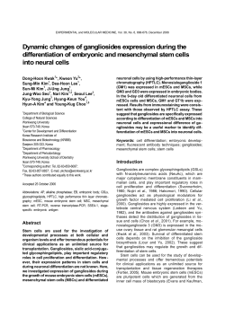 Dynamic changes of gangliosides expression during the