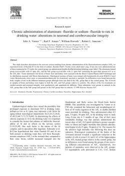 Chronic administration of aluminum-fluoride or sodium