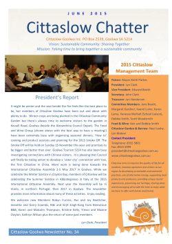 Cittaslow)Chatter - Cittaslow Goolwa