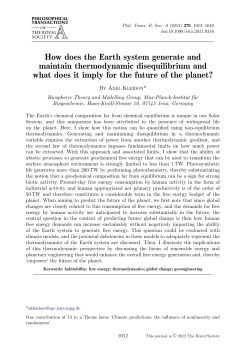 How does the Earth system generate and maintain
