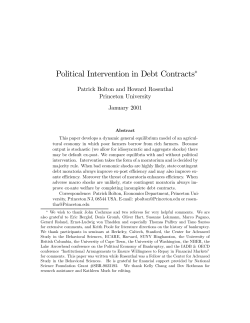 Political Intervention in Debt Contracts