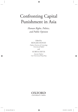 Confronting Capital Punishment in Asia